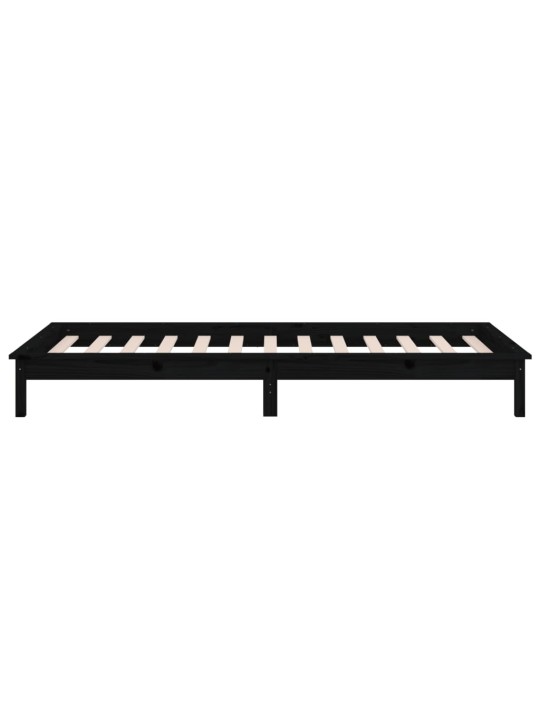 Rám postele s LED světlem černý 90x190 cm Single masivní dřevo