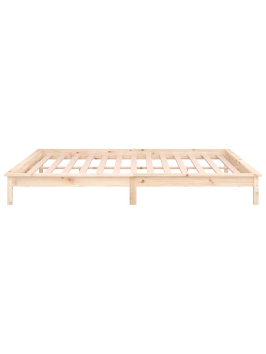 Rám postele s LED světlem 135 x 190 cm Double masivní dřevo