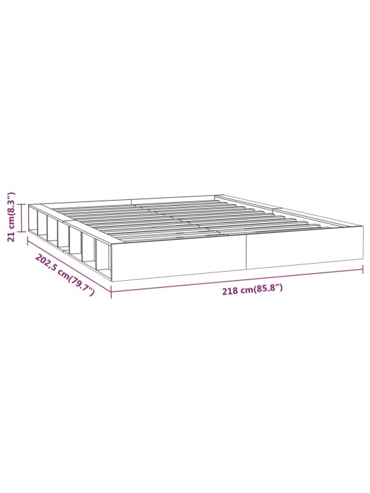 Rám postele bílý 200 x 200 cm masivní dřevo