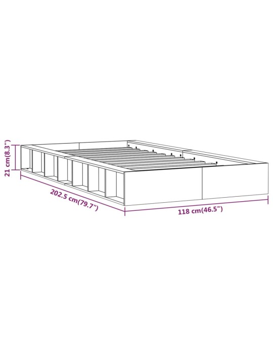 Rám postele 100 x 200 cm masivní dřevo