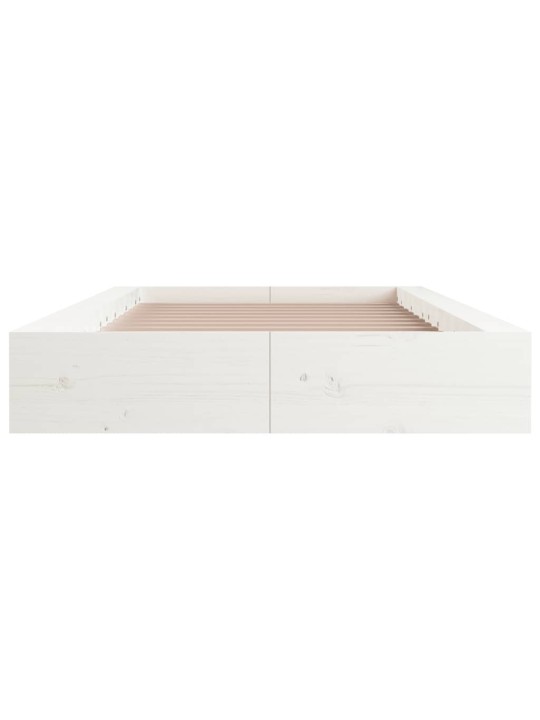 Rám postele bílý 100 x 200 cm masivní dřevo