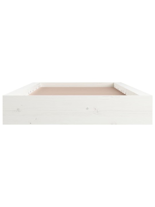 Rám postele bílý 90 x 200 cm masivní dřevo