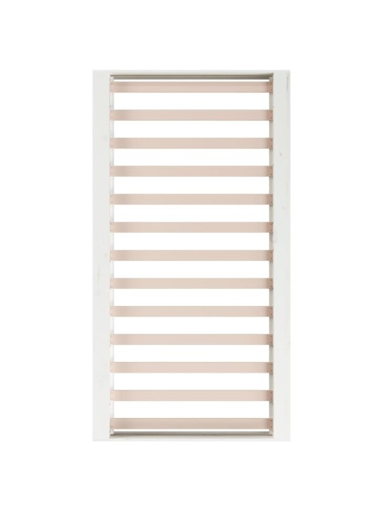 Rám postele bílý 135 x 190 cm Double masivní dřevo