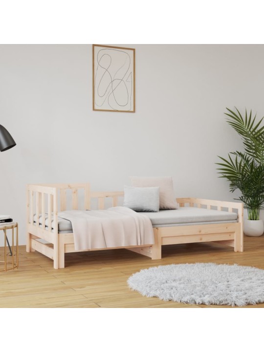 Výsuvná postel 2x (90 x 200) cm masivní borovice