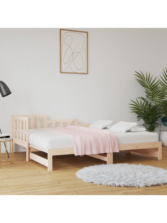 Výsuvná postel 2x (90 x 200) cm masivní borovice