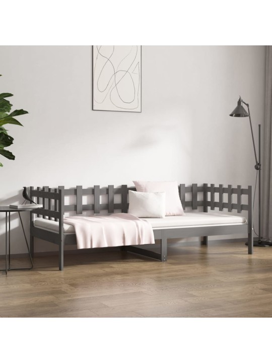 Válenda šedá 80 x 200 cm masivní borové dřevo