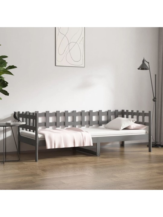 Válenda šedá 80 x 200 cm masivní borové dřevo