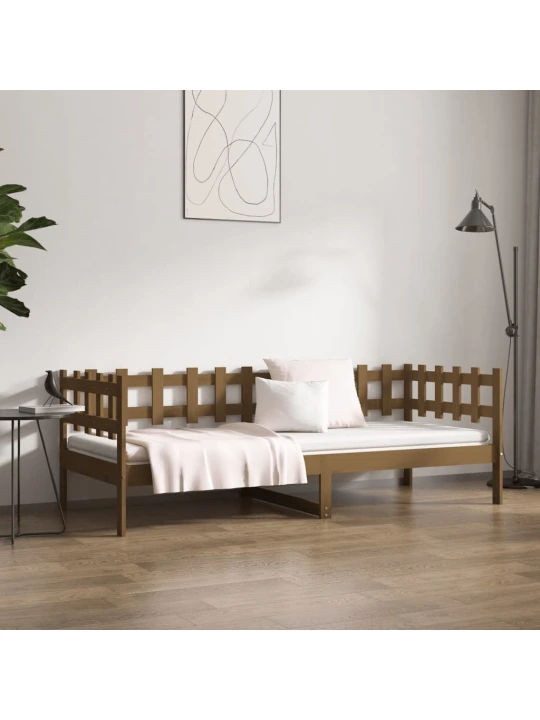 Válenda medově hnědá 90 x 200 cm masivní borové dřevo