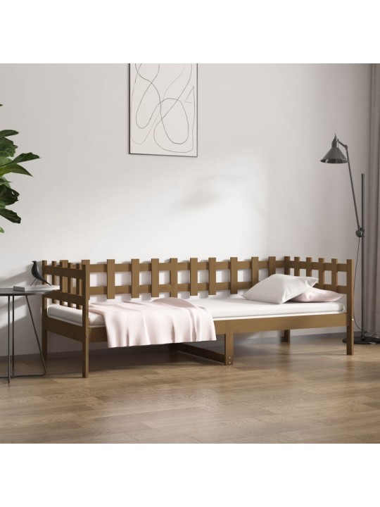 Válenda medově hnědá 90 x 200 cm masivní borové dřevo