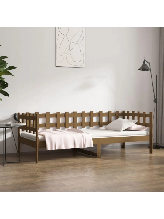 Válenda medově hnědá 90 x 200 cm masivní borové dřevo