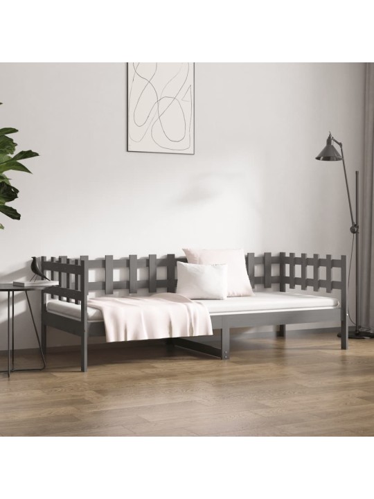 Válenda šedá 90 x 190 cm masivní borové dřevo