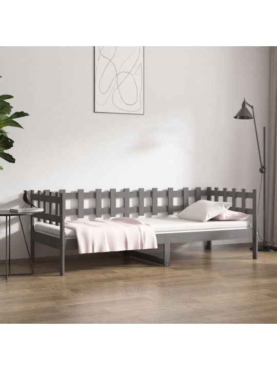 Válenda šedá 90 x 190 cm masivní borové dřevo
