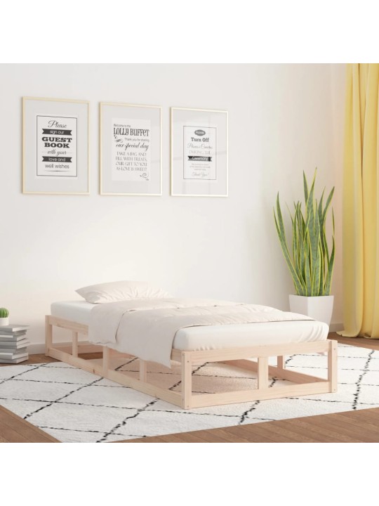 Rám postele 100 x 200 cm masivní dřevo