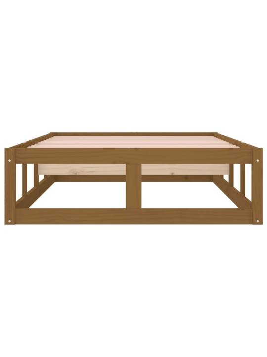 Rám postele medově hnědý 100 x 200 cm masivní dřevo
