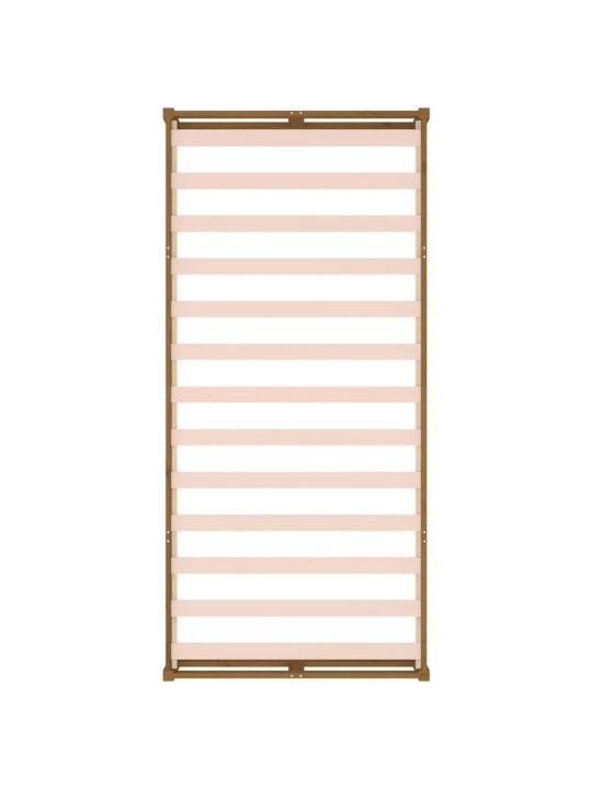 Rám postele medově hnědý 100 x 200 cm masivní dřevo