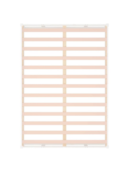 Rám postele bílý 200 x 200 cm masivní dřevo