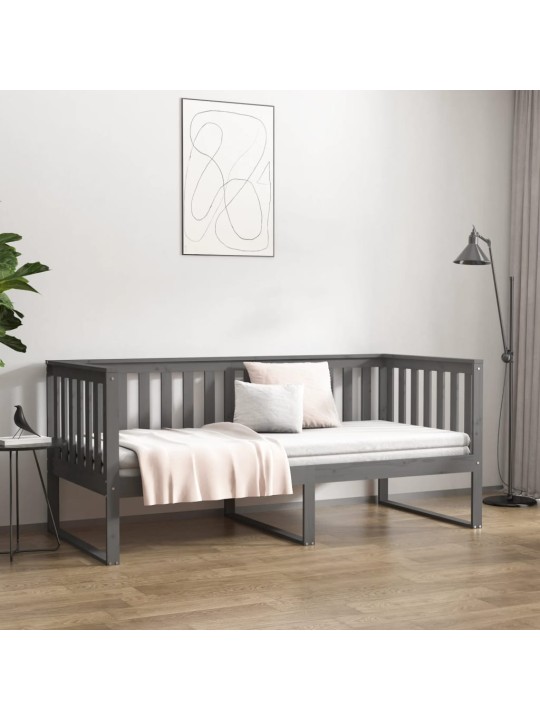 Válenda šedá 90 x 190 cm masivní borové dřevo