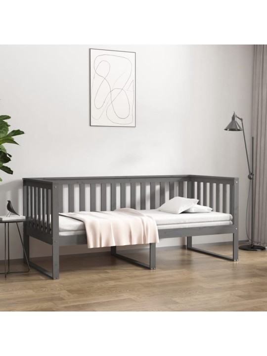 Válenda šedá 90 x 190 cm masivní borové dřevo