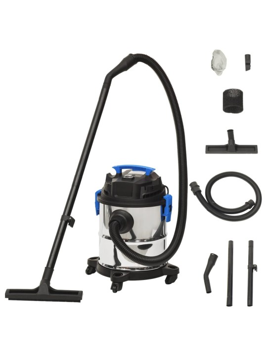 Vysavač na suché a mokré vysávání 1 200 W 20 l stříbrný
