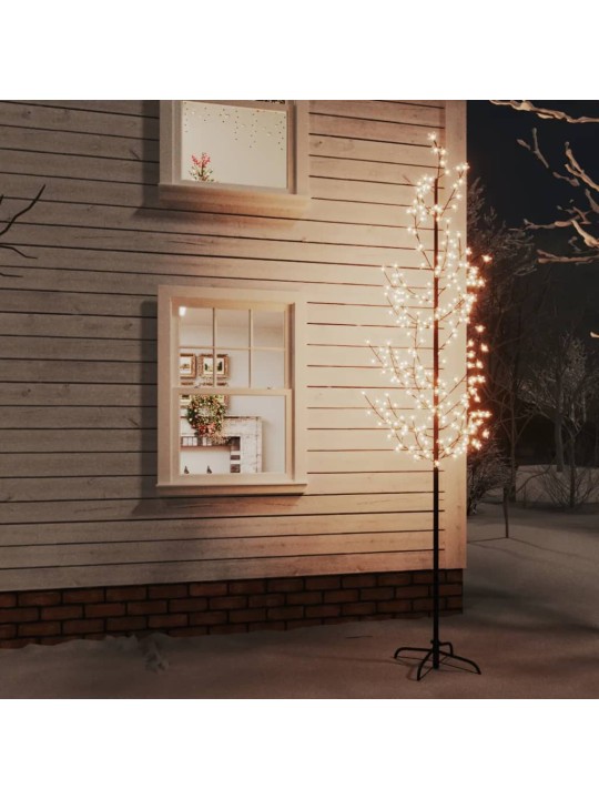 Rozkvetlá třešeň s 368 teplými bílými LED 300 cm