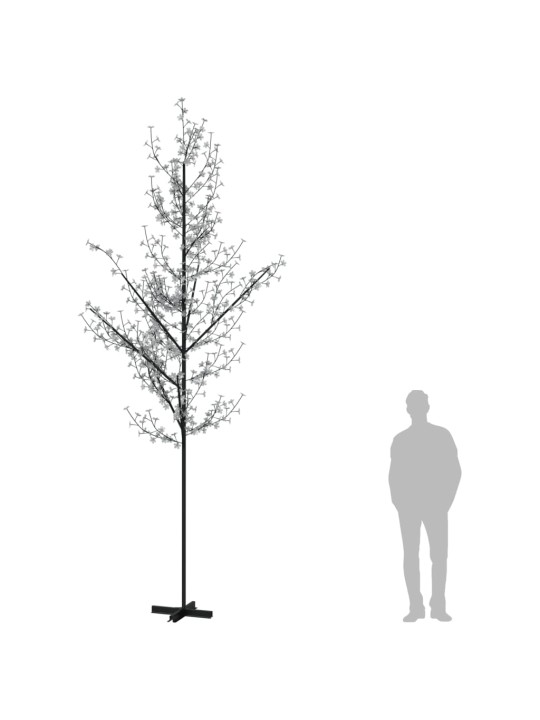 Rozkvetlá třešeň s 672 teplými bílými LED 400 cm