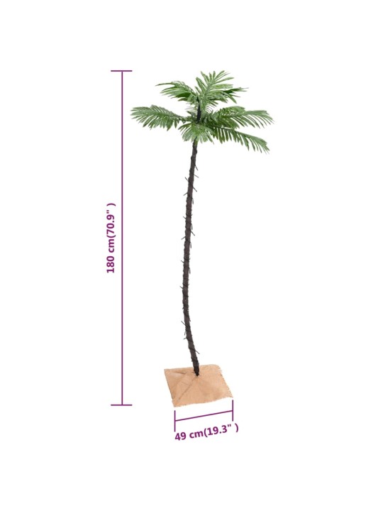 Palma s 96 teplými bílými LED diodami 180 cm