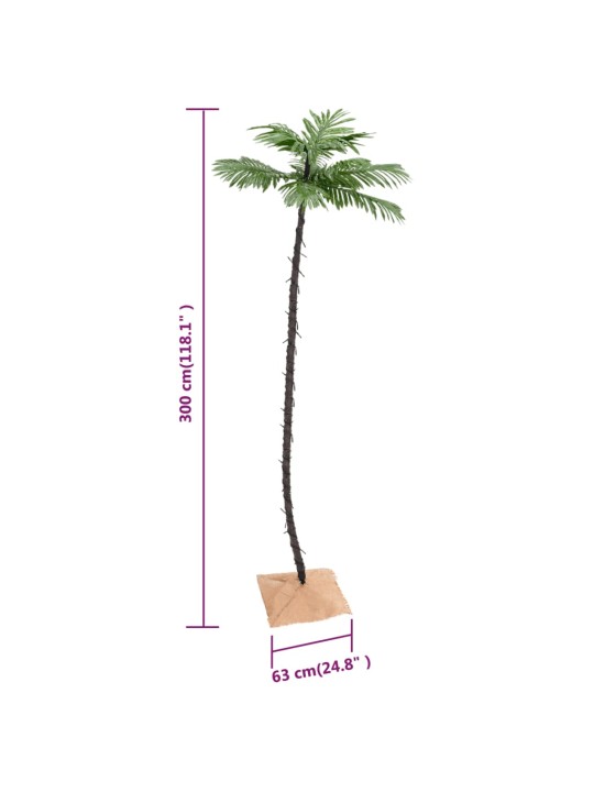 Palma se 196 teplými bílými LED diodami 300 cm