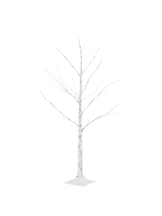 Bílá bříza 48 teplých bílých LED diod 120 cm