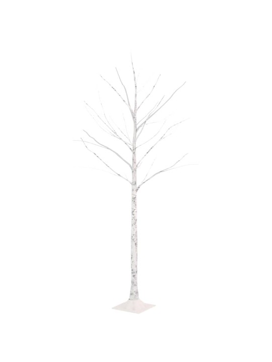 Bílá bříza 72 teplých bílých LED diod 150 cm
