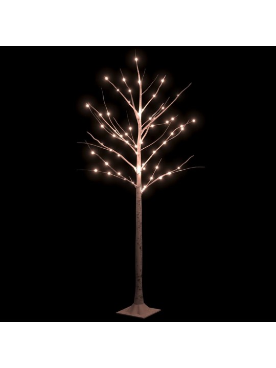Bílá bříza 72 teplých bílých LED diod 150 cm