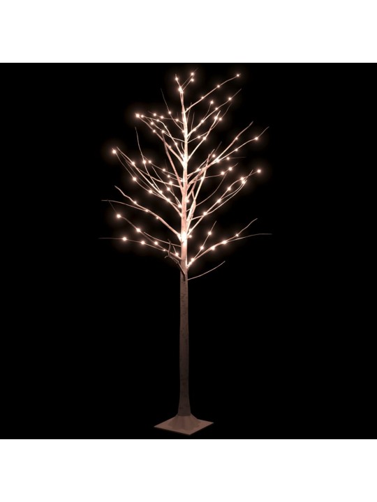 Bílá bříza 128 teplých bílých LED diod 220 cm