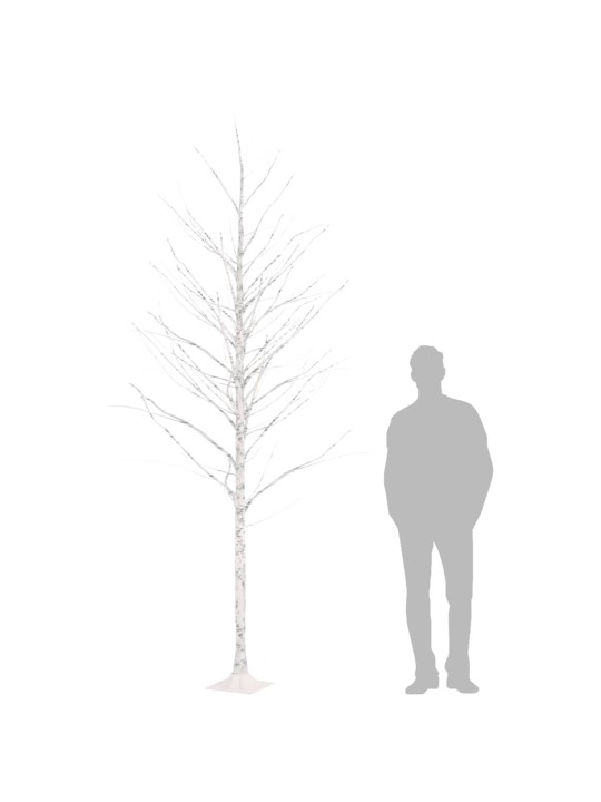 Bílá bříza 240 teplých bílých LED diod 300 cm