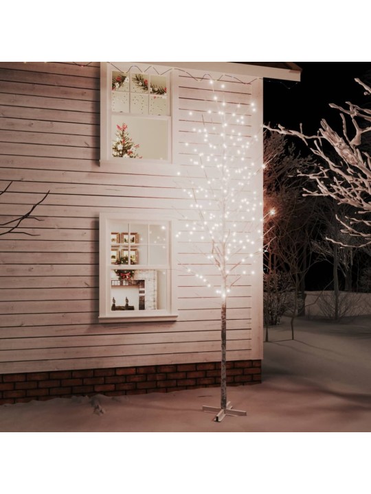 Bílá bříza 672 teplých bílých LED diod 400 cm