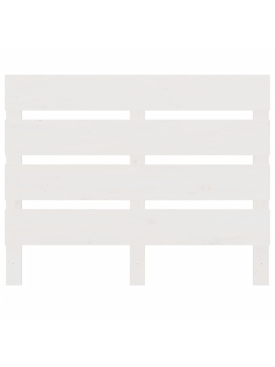 Čelo postele bílé 100 x 3 x 80 cm masivní borovice