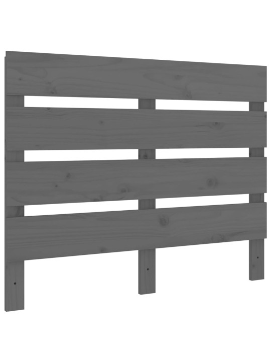 Čelo postele šedé 100 x 3 x 80 cm masivní borovice