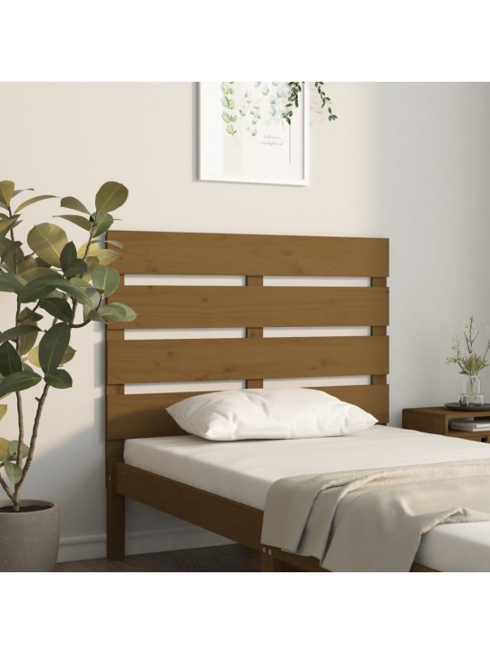 Čelo postele medově hnědé 100 x 3 x 80 cm masivní borovice