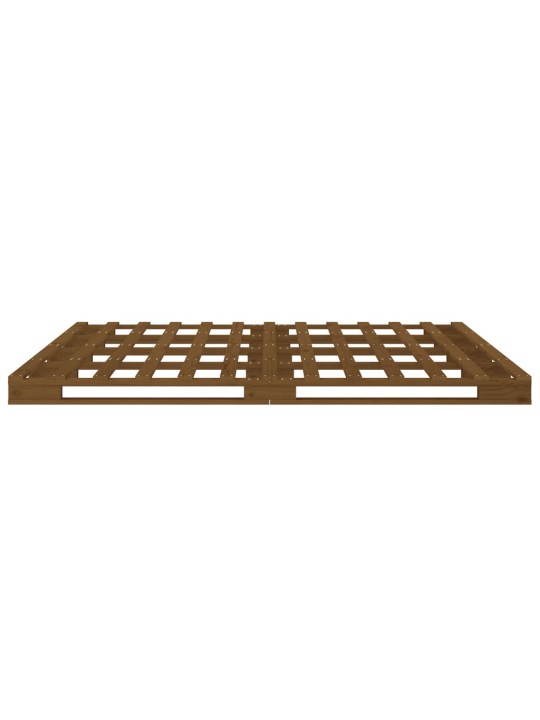 Postel z palet medově hnědá 120 x 200 cm masivní borové dřevo