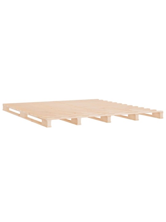 Postel z palet 180 x 200 cm masivní borovice Super King