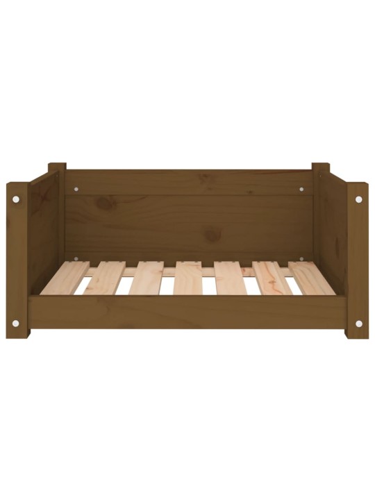 Pelíšek pro psy medově hnědý 65,5x50,5x28 cm masivní borovice