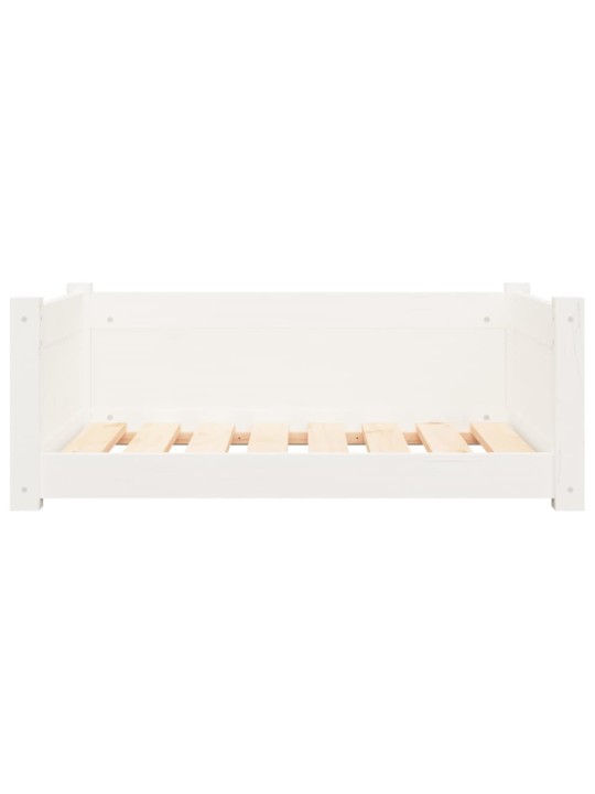 Pelíšek pro psy bílý 75,5 x 55,5 x 28 cm masivní borovice