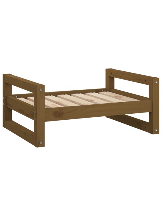 Postel pro psy medově hnědá 65,5x50,5x28 cm masivní borovice