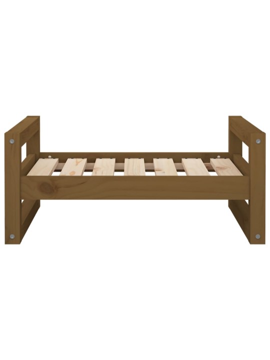 Postel pro psy medově hnědá 65,5x50,5x28 cm masivní borovice
