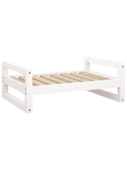 Postel pro psy bílá 75,5 x 55,5 x 28 cm masivní borovice