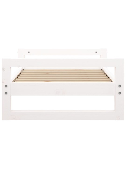 Postel pro psy bílá 75,5 x 55,5 x 28 cm masivní borovice