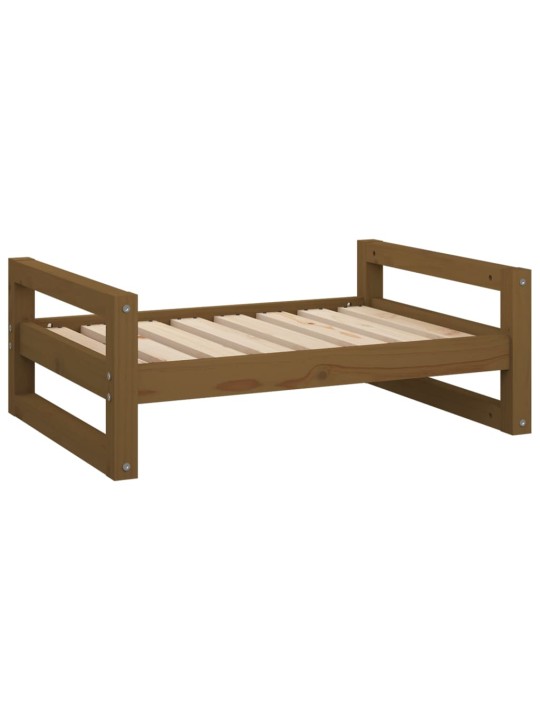 Postel pro psy medově hnědá 75,5x55,5x28 cm masivní borovice