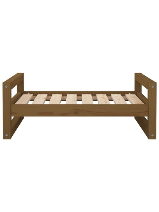 Postel pro psy medově hnědá 75,5x55,5x28 cm masivní borovice