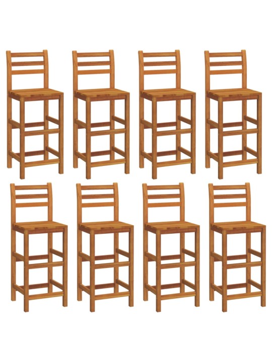 9dílný zahradní barový set masivní akáciové dřevo