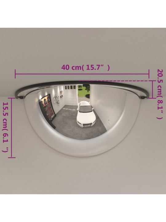 Dopravní zrcadla čtvrtkoule 2 ks ø 40 cm akryl