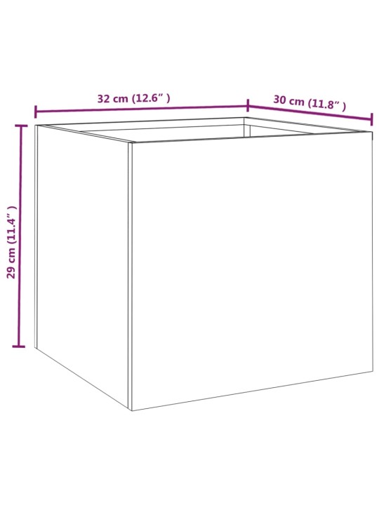 Truhlík 32 x 30 x 29 cm cortenová ocel