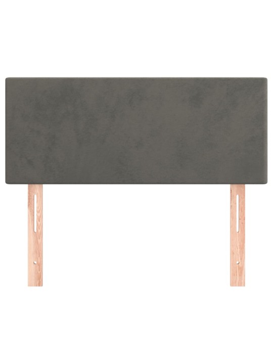 Čelo postele tmavě šedé 80 x 5 x 78/88 cm samet